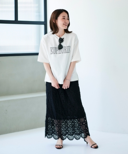 手洗い可能》カギ針レーススカート/le.coeur blanc(ルクールブラン