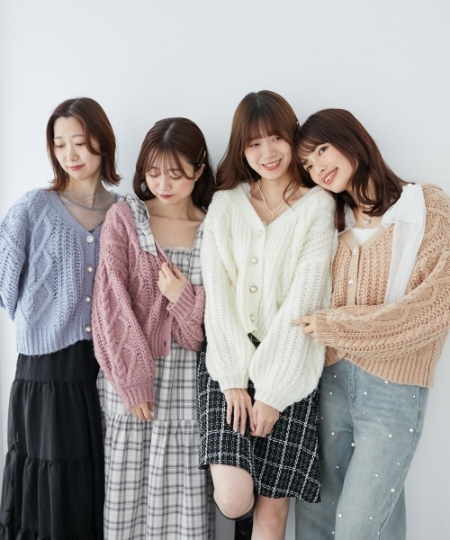 ハートケーブルカーディガン/MAJESTIC LEGON(マジェスティックレゴン