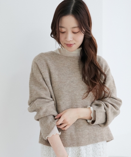 ラメ畦ニットプルオーバー/le.coeur blanc(ルクールブラン)｜ルクール