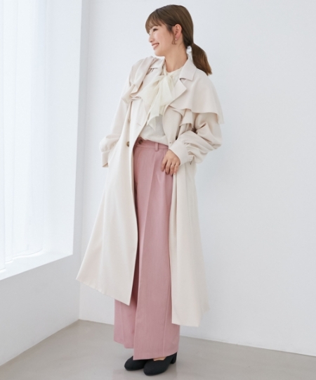 ドレープフリルトレンチコート/MAJESTIC LEGON(マジェスティックレゴン