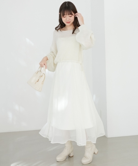 キラキラドロストメッシュニット/MAJESTIC LEGON(マジェスティック