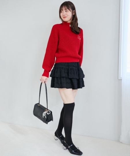 キラキラハーフジップニット/MAJESTIC LEGON(マジェスティックレゴン