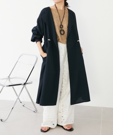 手洗い可能》タンブラーオックスロングブルゾンコート/le.coeur blanc