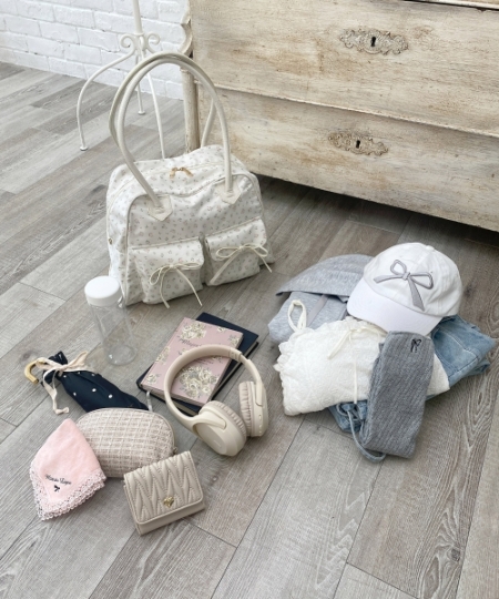 フラワートラベルボストンバッグ/MAJESTIC LEGON(マジェスティック