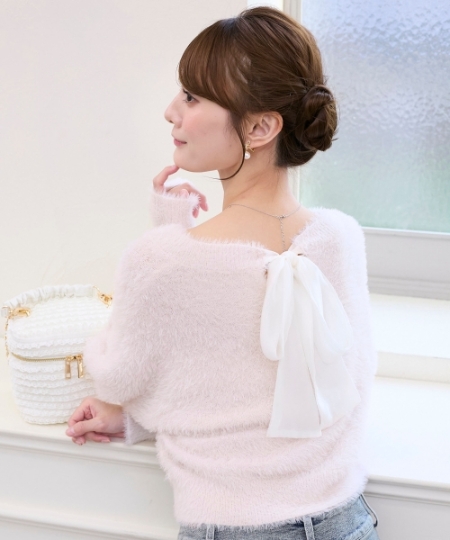◎バックリボンシャギーニット/MAJESTIC LEGON(マジェスティックレゴン