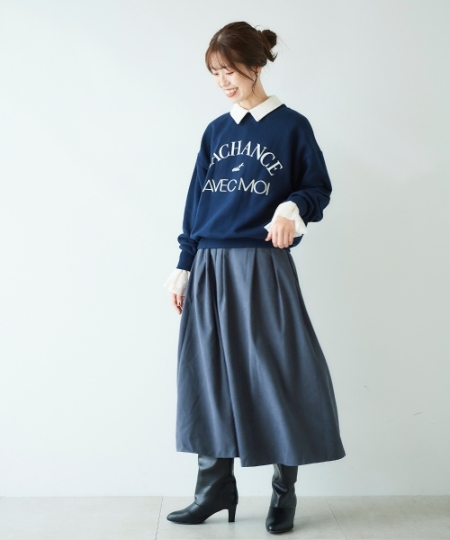 フェイクスエードギャザースカート/le.coeur blanc(ルクールブラン