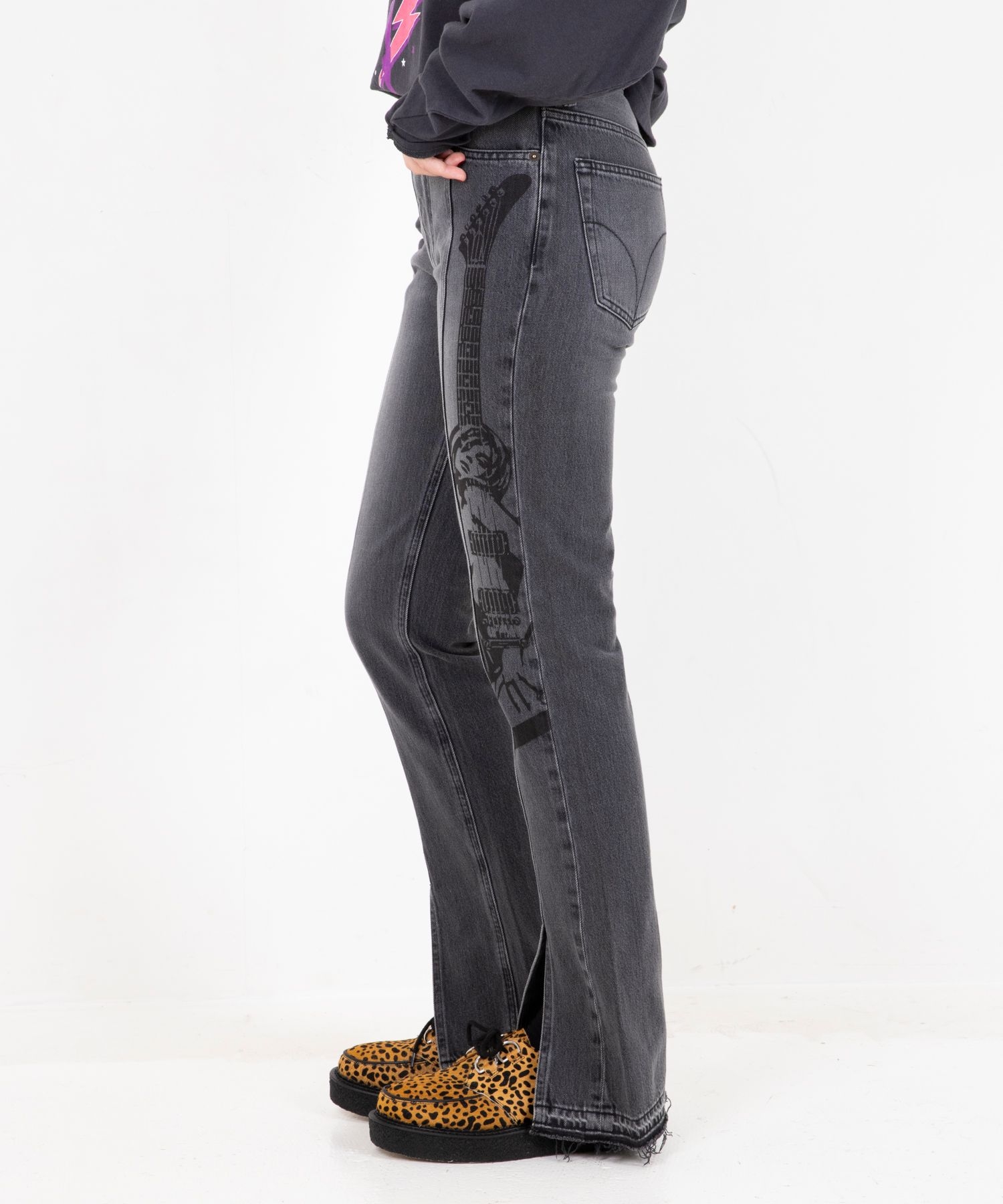 GUITAR GIRL センタースリットデニムパンツ|HYSTERIC GLAMOUR WOMEN