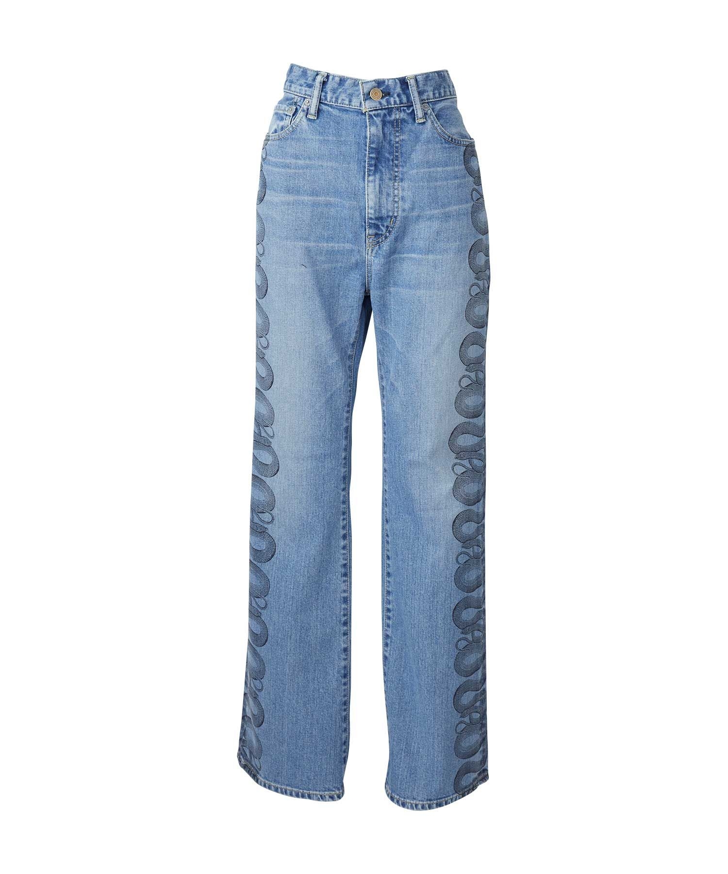SNAKE LOOP柄デニムフレアパンツ|HYSTERIC GLAMOUR WOMEN | HYSTERIC