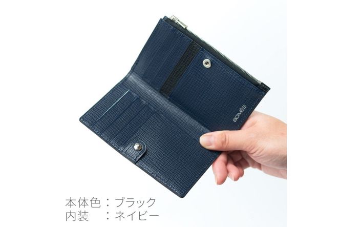 SOMES 財布 メンズ OF-07 フラグメントケース (ブラック