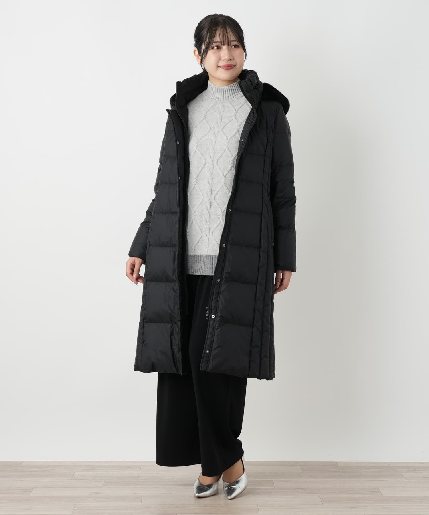 フーデッドダウンコート【Leilian WHITE LABEL】|レリアン | レリアン