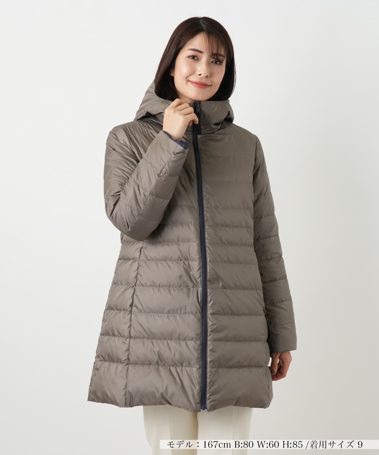 リバーシブルフーデッドダウンコート【Leilian WHITE LABEL】|レリアン