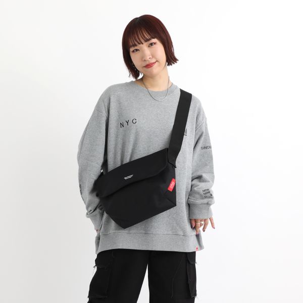 Nylon Messenger Bag JR Back Pocket W/ Divider Magnet | Manhattan
