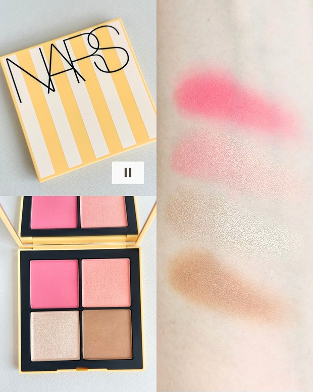 NARSの夏新色をスウォッチ！ ストライプ柄のパッケージが目にも鮮やか