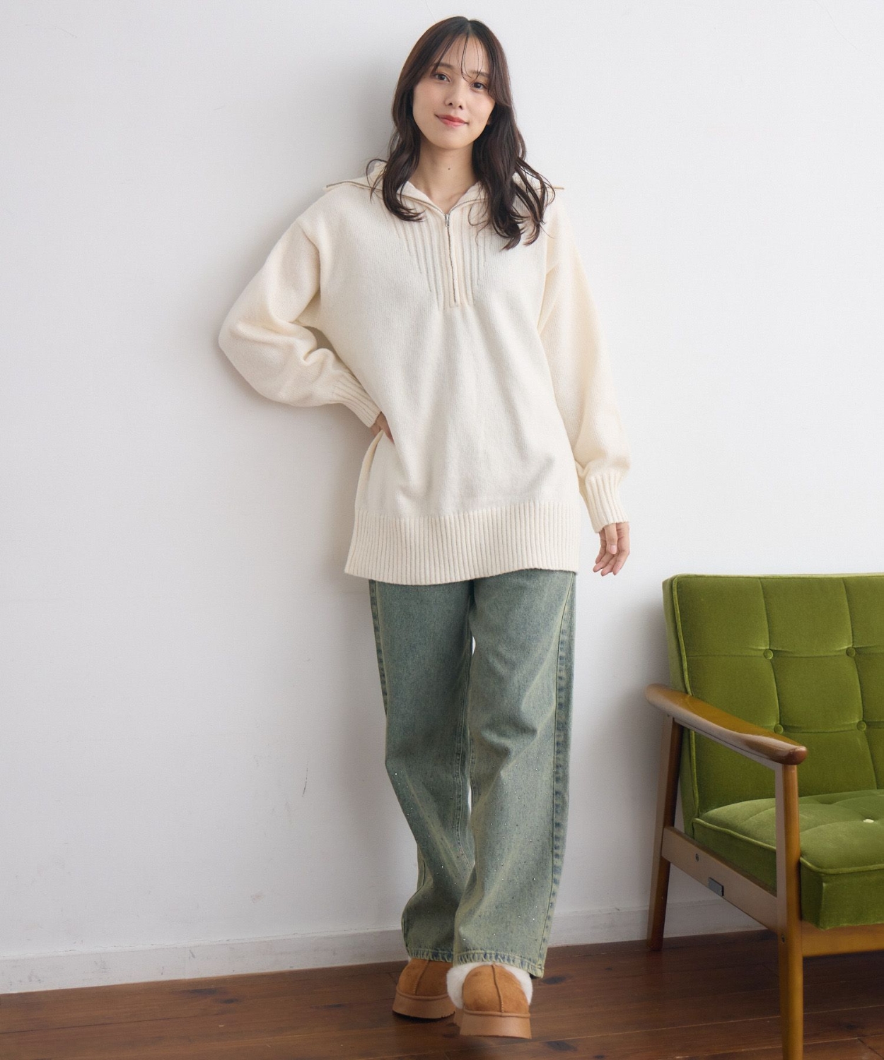 ハーフジップチュニックNT|RETRO GIRL | RETRO GIRL ONLINE STORE