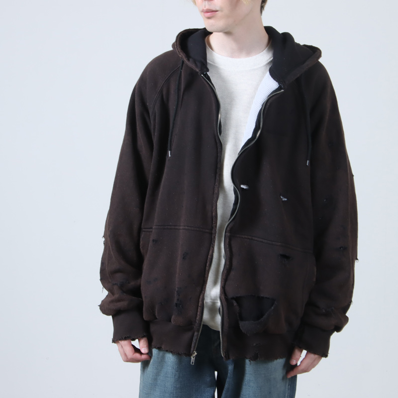 ANACHRONORM (アナクロノーム) HARD DAMAGED INNER WAFFLE SWEAT PARKA
