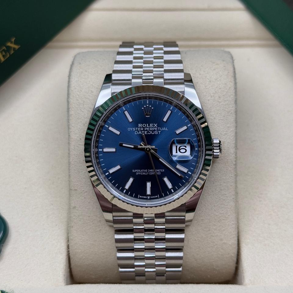Rolex Datejust 36 NEW 2026 Blue Index Dial Stainless Steel