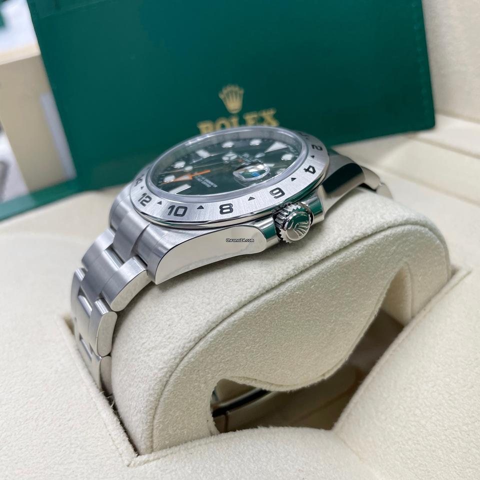 Rolex UNWORN Explorer II 216570 COMPLETE SET Black Dial for