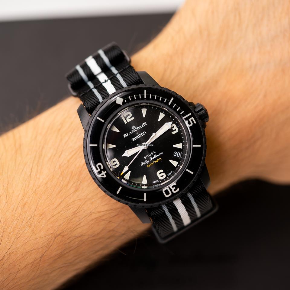 Swatch Fifty Fathoms Ocean Of Storms Scuba Blancpain SO35B400
