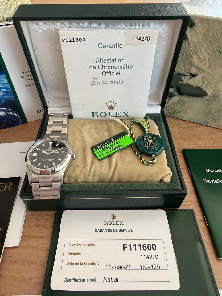 Rolex Explorer 2004 Full set with Rolex service 2021 for €6 000