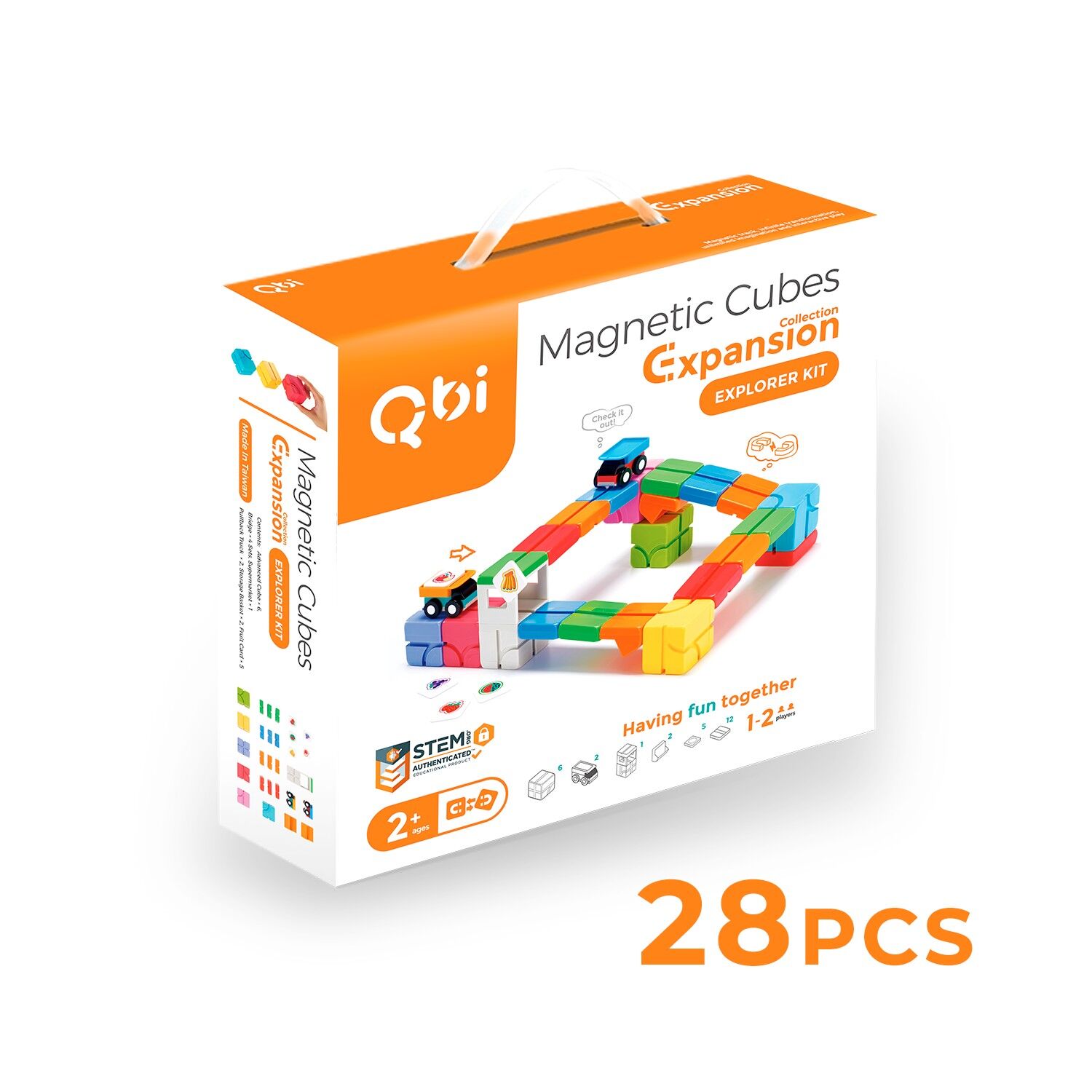 Buy wholesale QBI Toy Kids Magnet Building Tiles Basic Pack, 3D