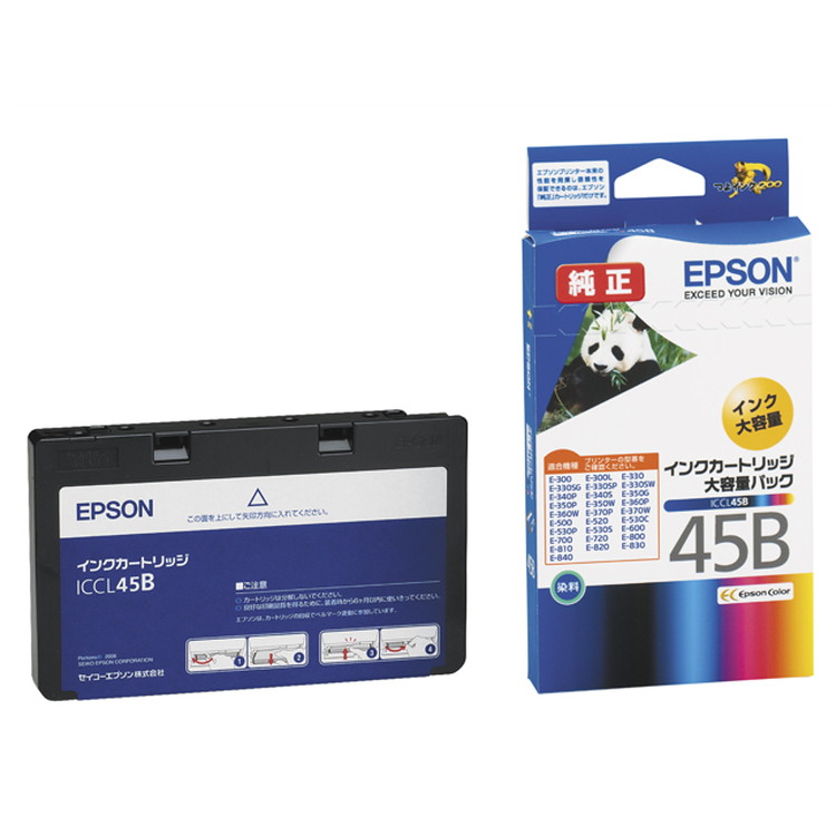 EPSONインクカートリッジ 4色一体型大容量パック エプソン ICCL45