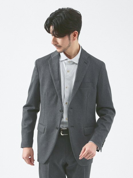 セットアップ対応/FLEX JACKET】クラシック ヘリンボーン ジャケット