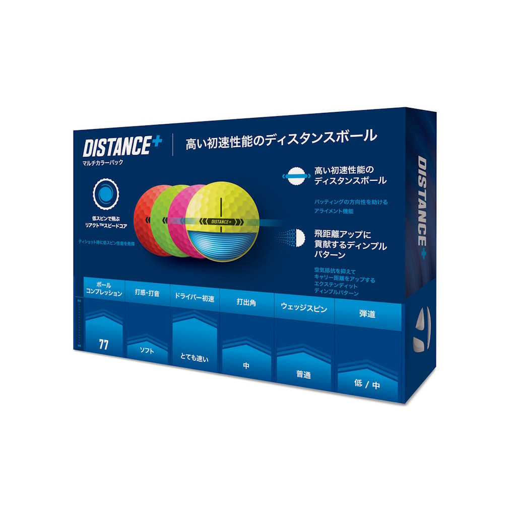 テーラーメイド TMJ25 Distance ＋ 1ダース(12球入) ゴルフ 公認球