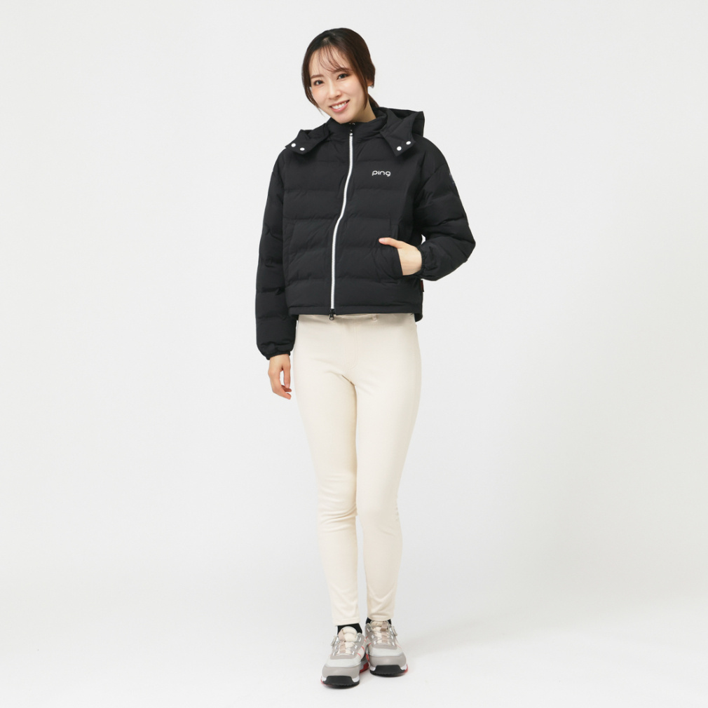 ピン レディース ゴルフウェア 中綿ジャケット 秋 冬 中綿フーディー