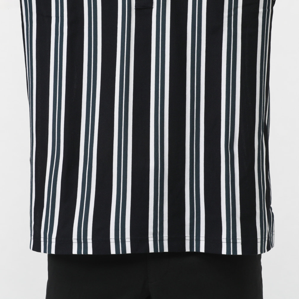 パーリーゲイツ ゴルフウェア 半袖シャツ 春 夏 切替ボーダー 縦