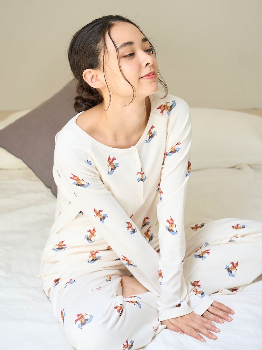 HOLIDAY】スキーベア柄ロングパンツ(ロングパンツ)｜ルームウェア