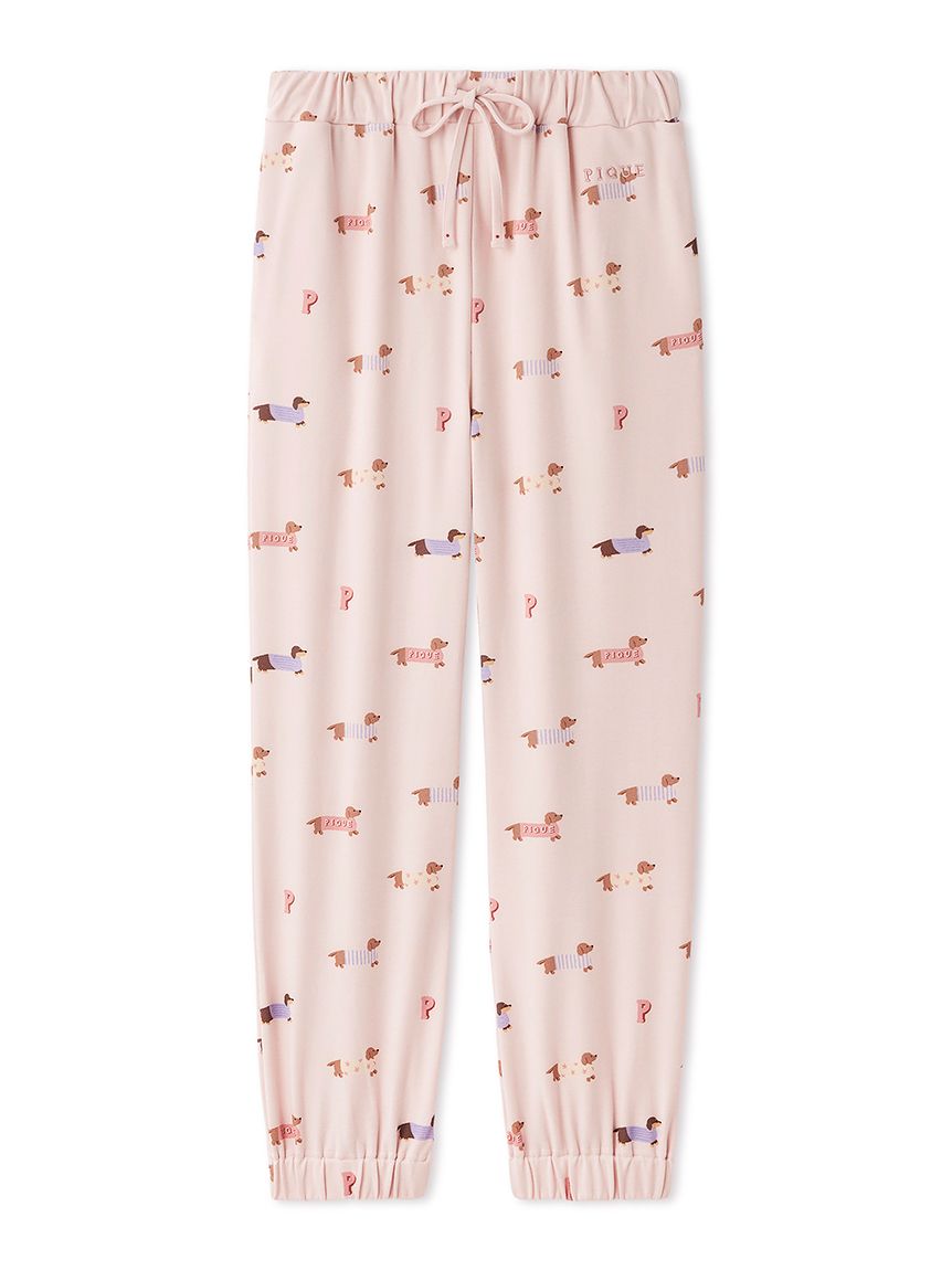 ダックスフンド柄ロングパンツ(ロングパンツ)｜ルームウェア・パジャマ