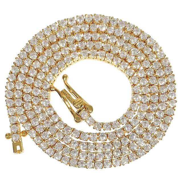 モアサナイト ネックレス Moissanite テニスネックレス .925Silver K18