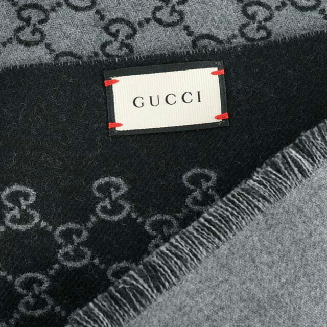 グッチ GUCCI 391246 4G200 1160 62 GGパターンマフラー グレー