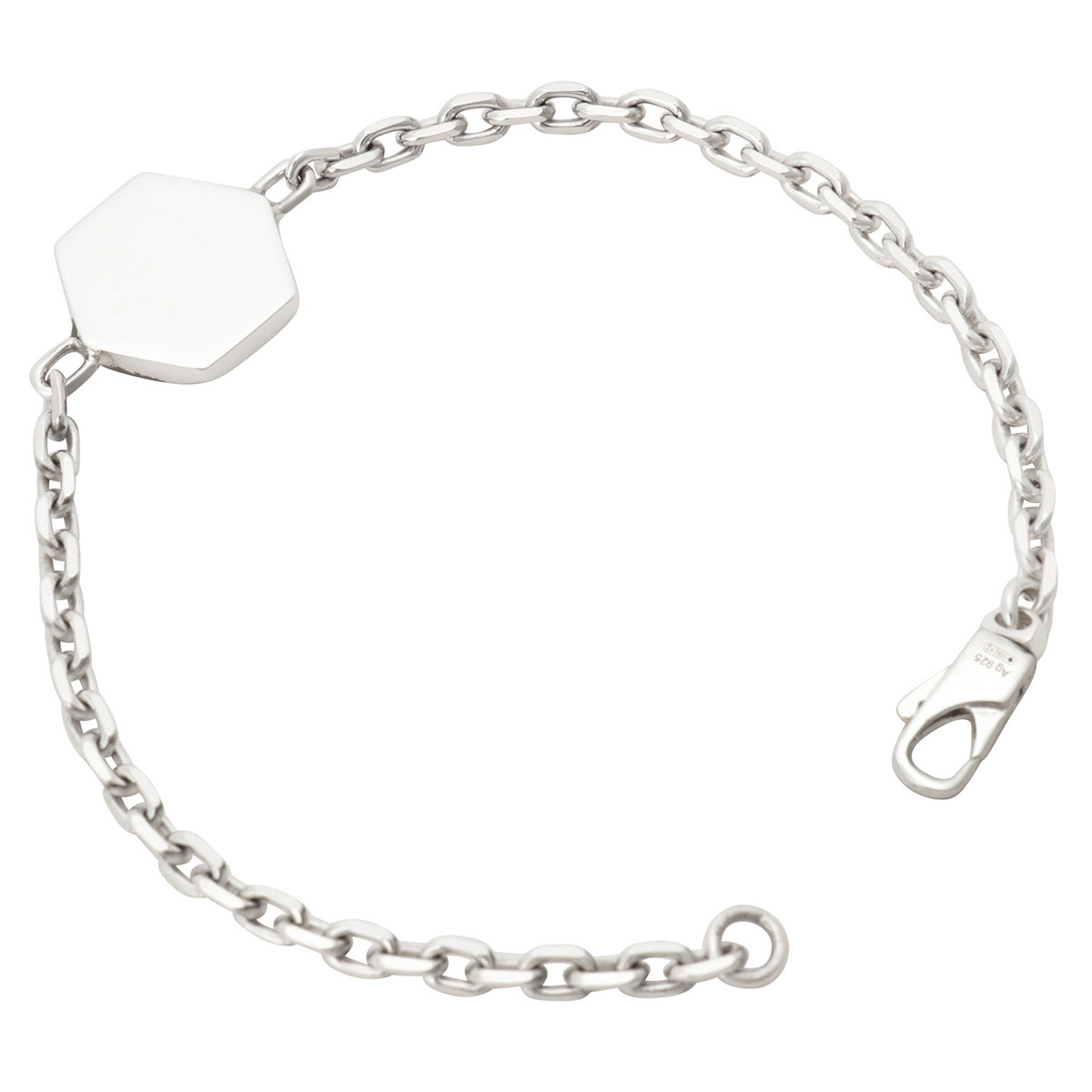 グッチ GUCCI トレードマーク エングレービング ブレスレット シルバー