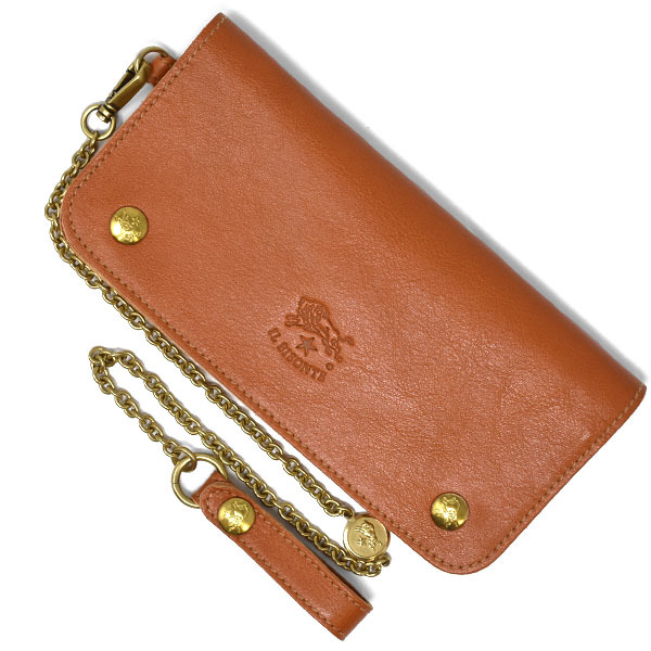 イルビゾンテ IL BISONTE 財布 長財布 二つ折り長財布 チェーン付き