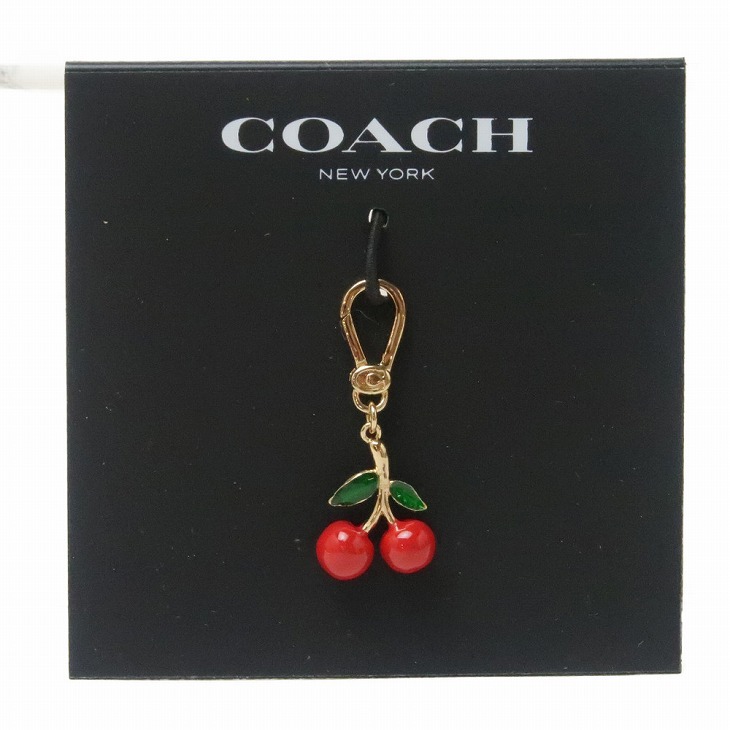 コーチ COACH キーホルダー チャーム アクセント キーリング チェリー