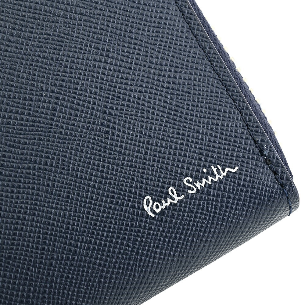 ポールスミス 財布 長財布 ラウンドファスナー 紺(ネイビー) Paul