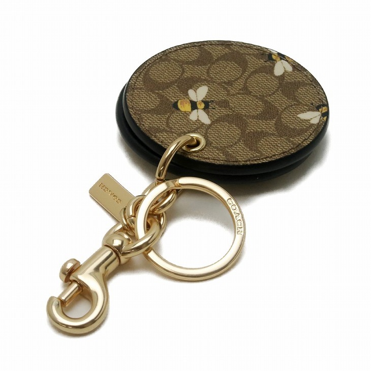 コーチ COACH キーホルダー レディース キーリング 手鏡 鏡 ミラー