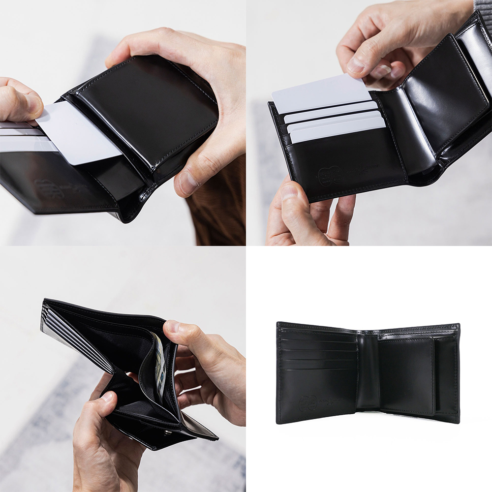 名入れ無料】コードバン二つ折り財布（フルホースレザー） FLYING