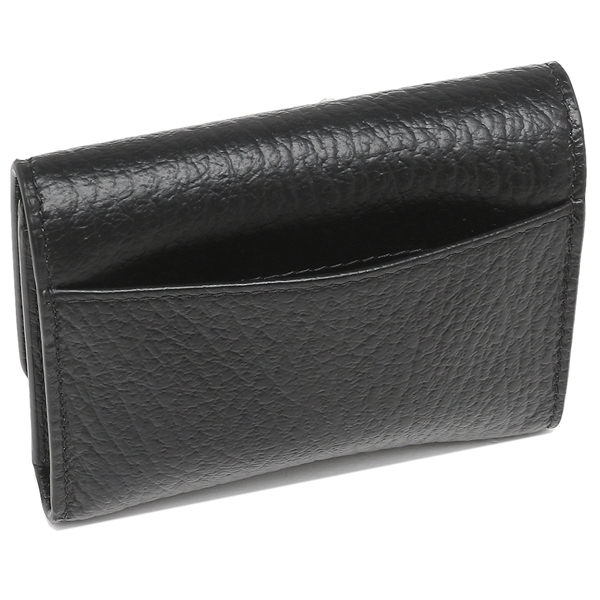 メゾンマルジェラ 三つ折り財布 ミニ財布 ブラック レディース メンズ