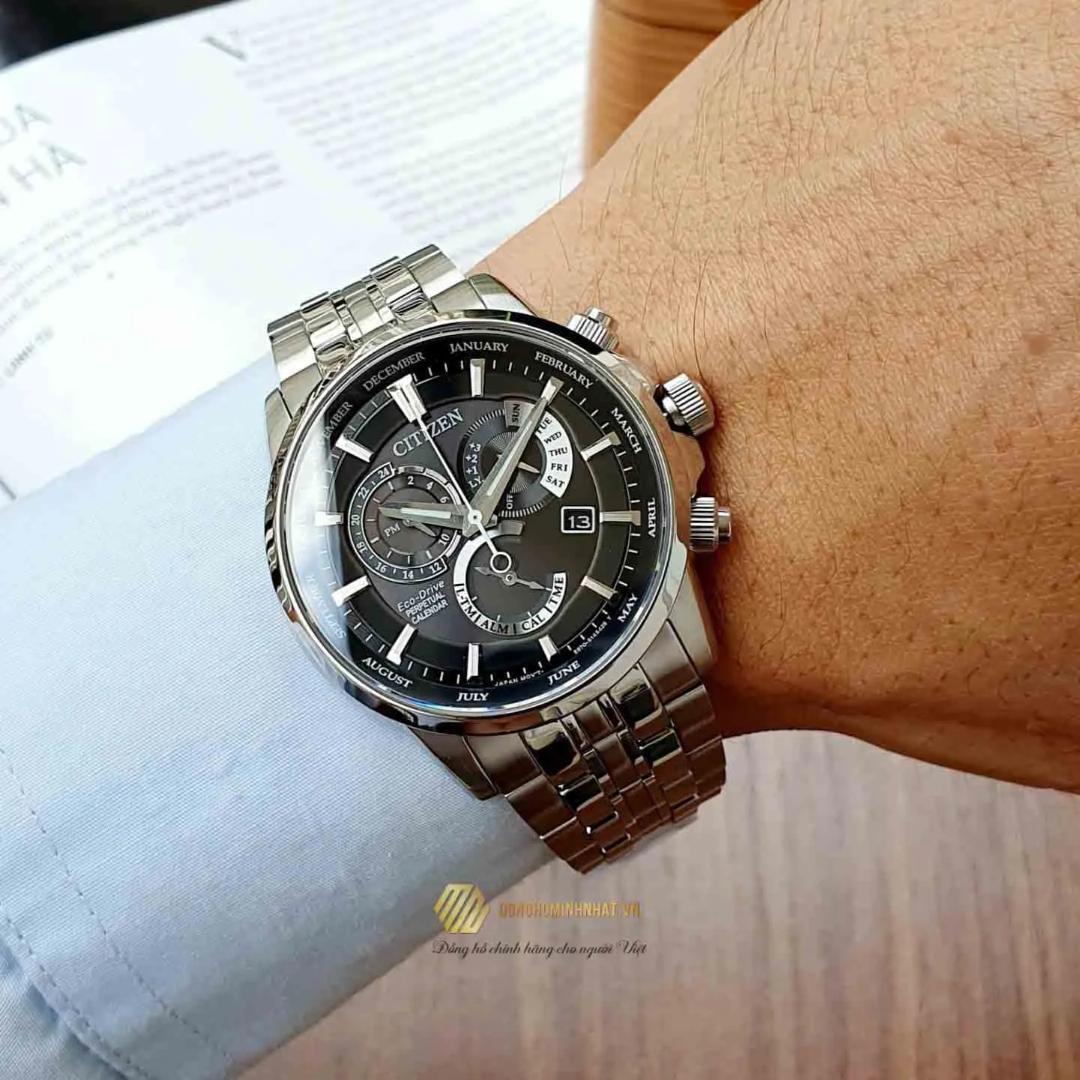 チタン製】 CITIZEN 電波ソーラー Eco-Drive 43mm メンズ 腕時計