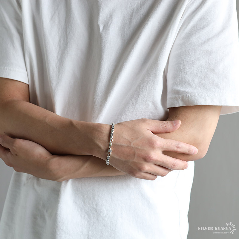 シルバー925 ボックスチェーン ブレスレット ベネチアンチェーン