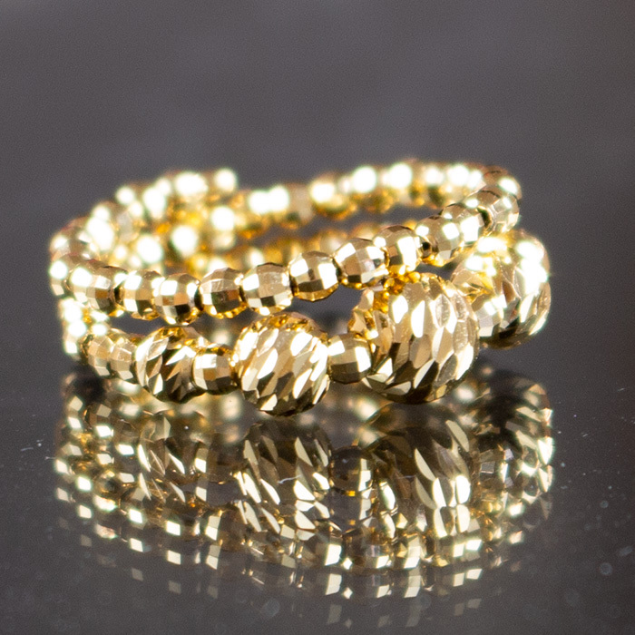 K18YG 地金 フリーサイズ リング 2周 送料無料 指輪 18金 K18 18K 人気