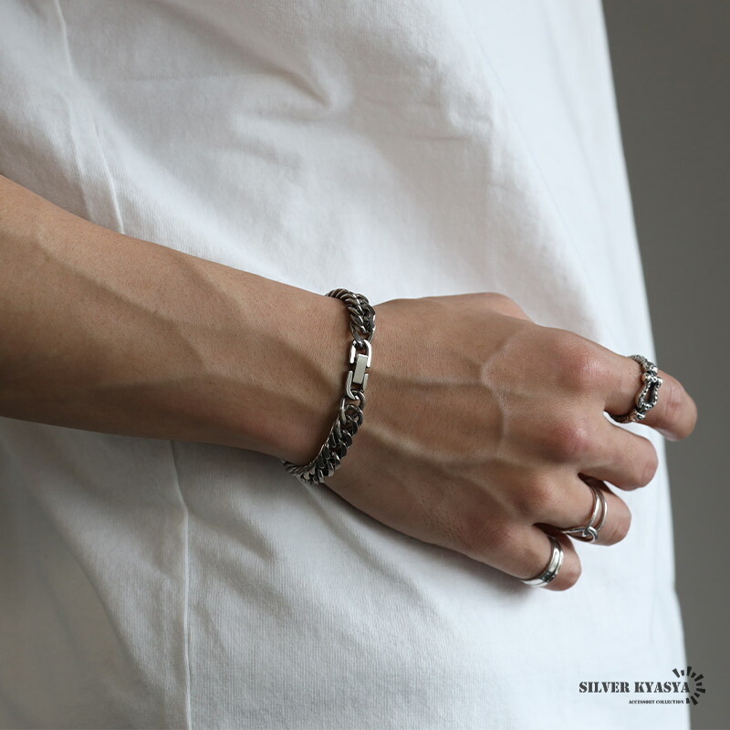 純チタン ダブル喜平 チェーンブレスレット ごつめ 軽いつけ心地