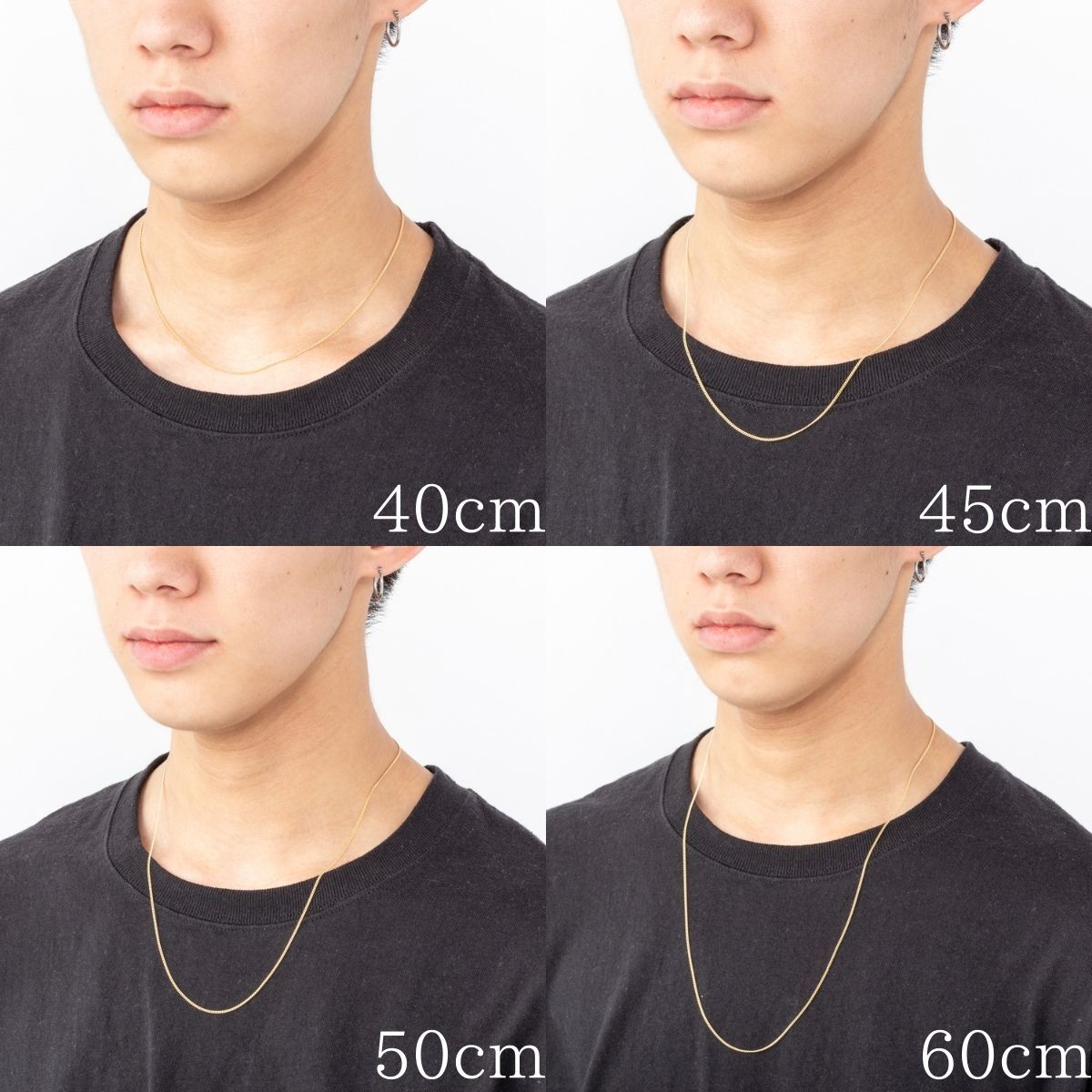 18金 k18 イエローゴールド 喜平 ネックレス チェーン 60cm 1.2g【喜平