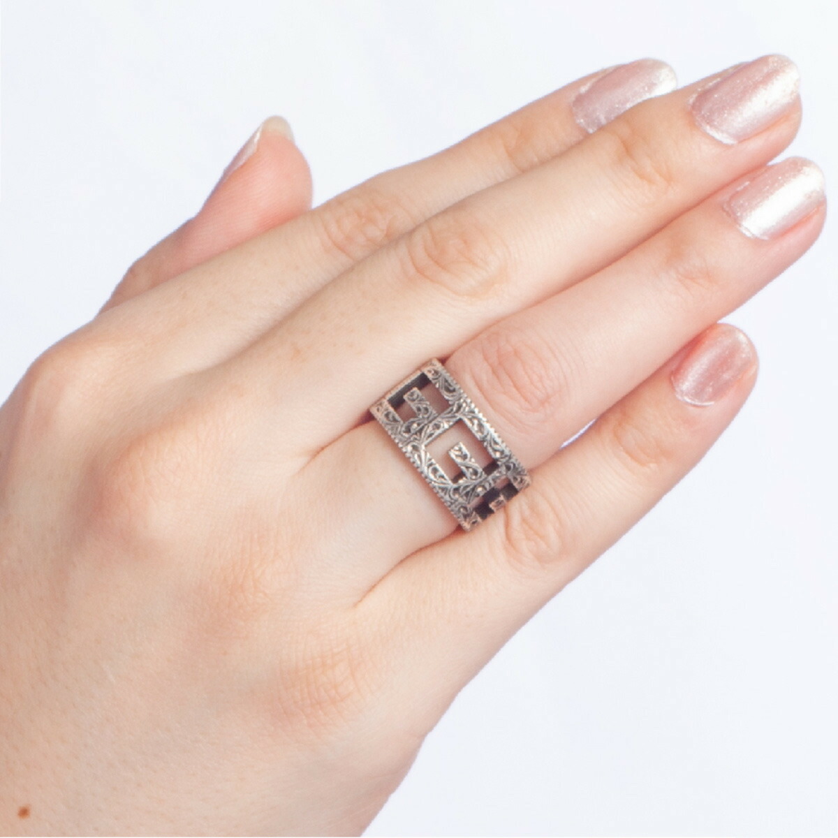 グッチ GUCCI グッチ Gスクエア シルバー925 リング 551918-J8400/0811