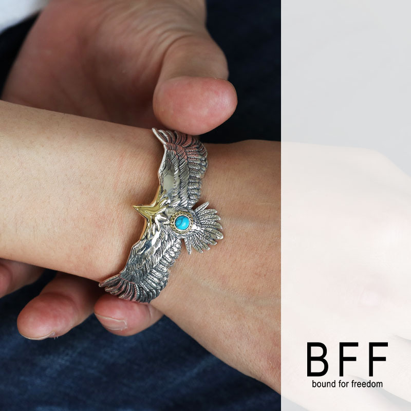 BFF ブランド イーグルバングル ターコイズ シルバー925 ネイティブ