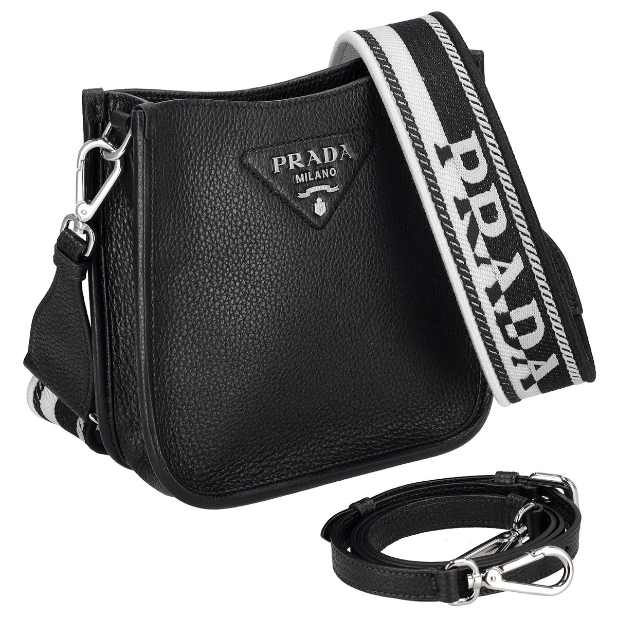 プラダ PRADA バッグ ショルダーバッグ レザー トライアングルロゴ 斜