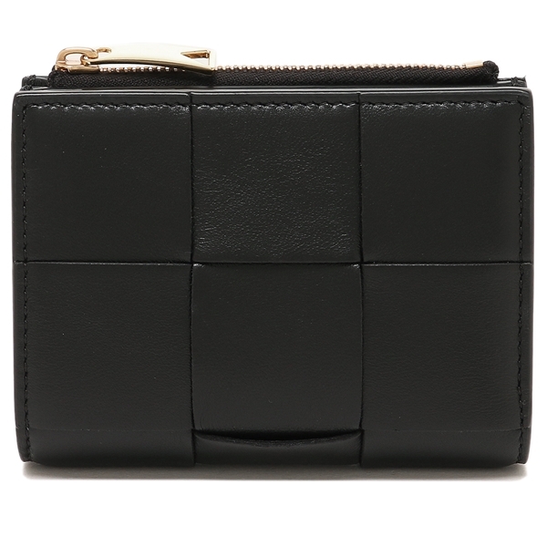 ボッテガヴェネタ 二つ折り財布 カセット イントレチャート ブラック