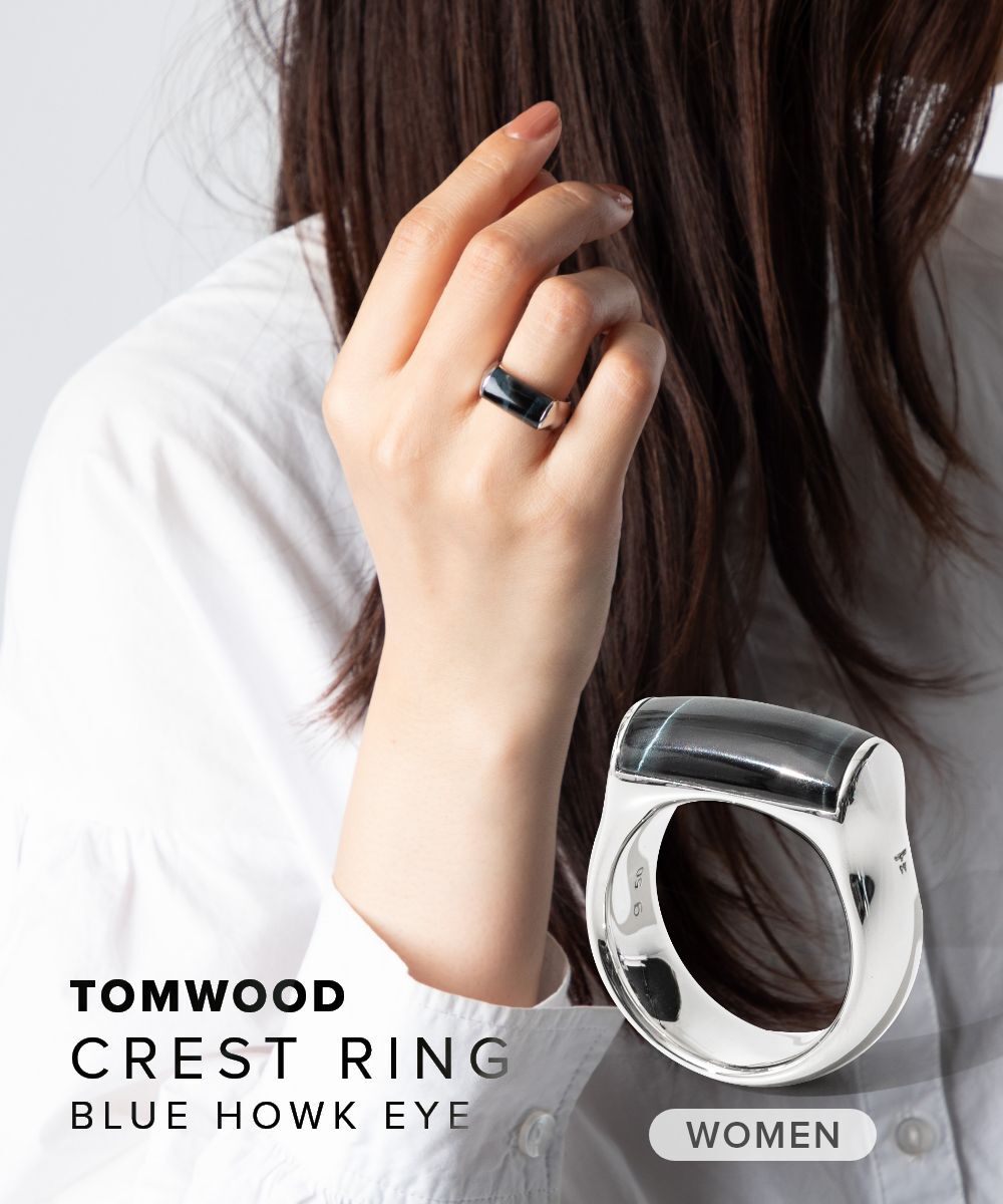トムウッド TOM WOOD Crest Ring Blue Howk Eye R74HCRBH01S925